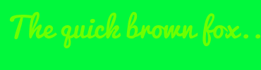 Image with Font Color 6BFF00 and Background Color 00F83C